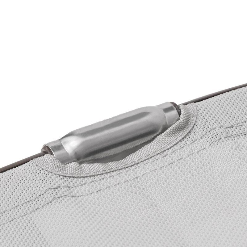 3pc Set with Outdoor Aluminum Adjustable Chaise Lounge & Table Set - Light Gray - Crestlive Products