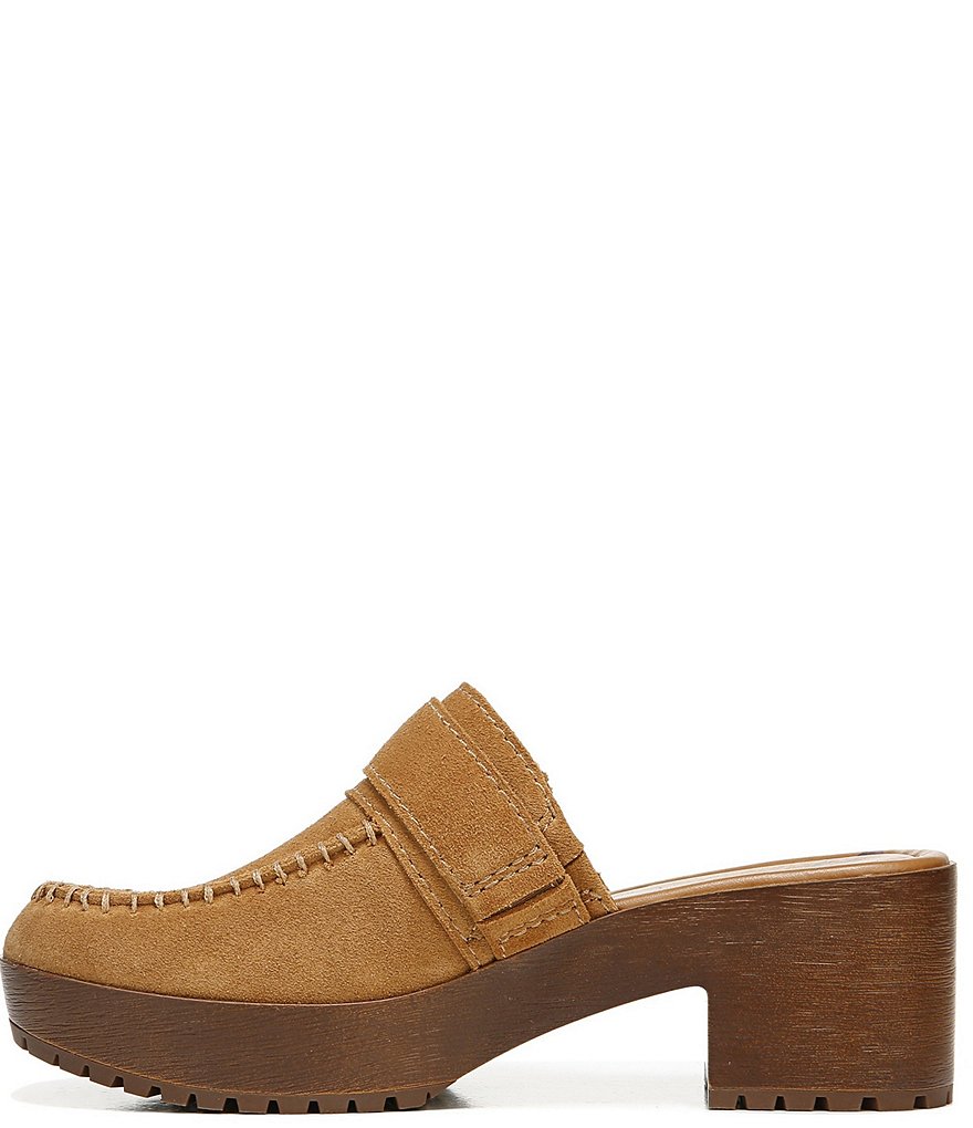 Zodiac Raine Suede Buckle Detail Block Heel Clogs