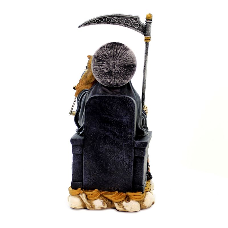 Halloween 9.0" Santa Muerte Black Scales Owl  -  Decorative Figurines