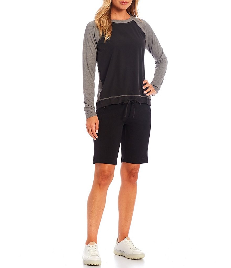 Cutter & Buck Response Lightweight Round Neck Long Raglan Sleeve Hybrid Pullover Windbreaker