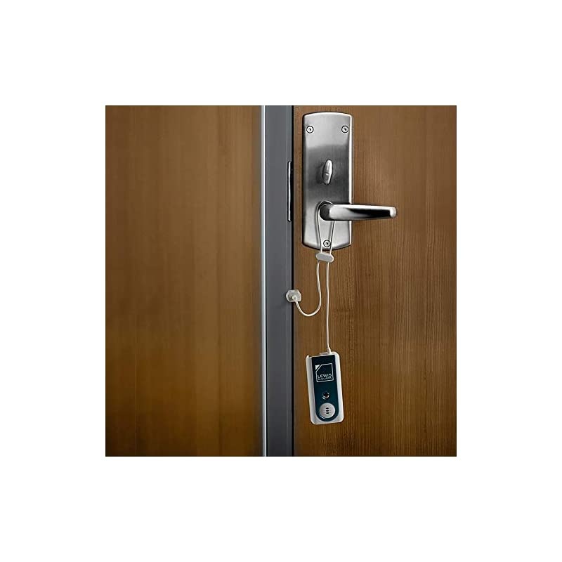 Travel Door and Window Alarm with Flashlight, Blue, 2 pack