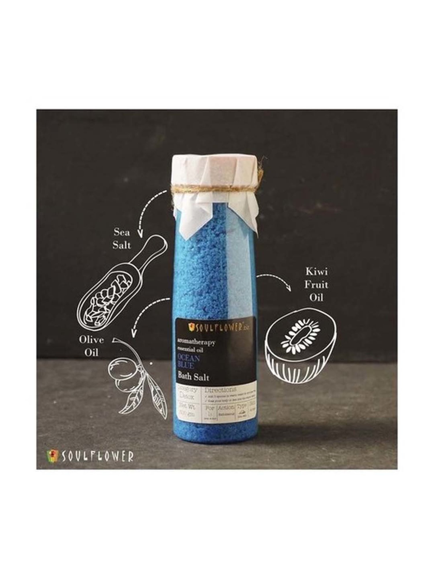 Soulflower Ocean Blue Bath Salt - 500 gm