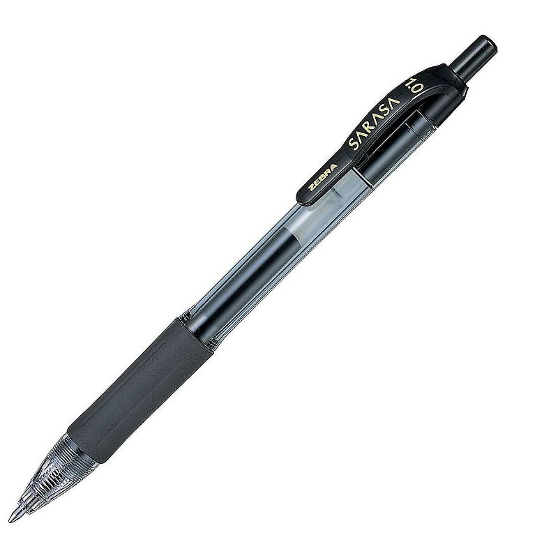 Zebra Sarasa Retractable Gel Pen Black Ink Bold Dozen 46610