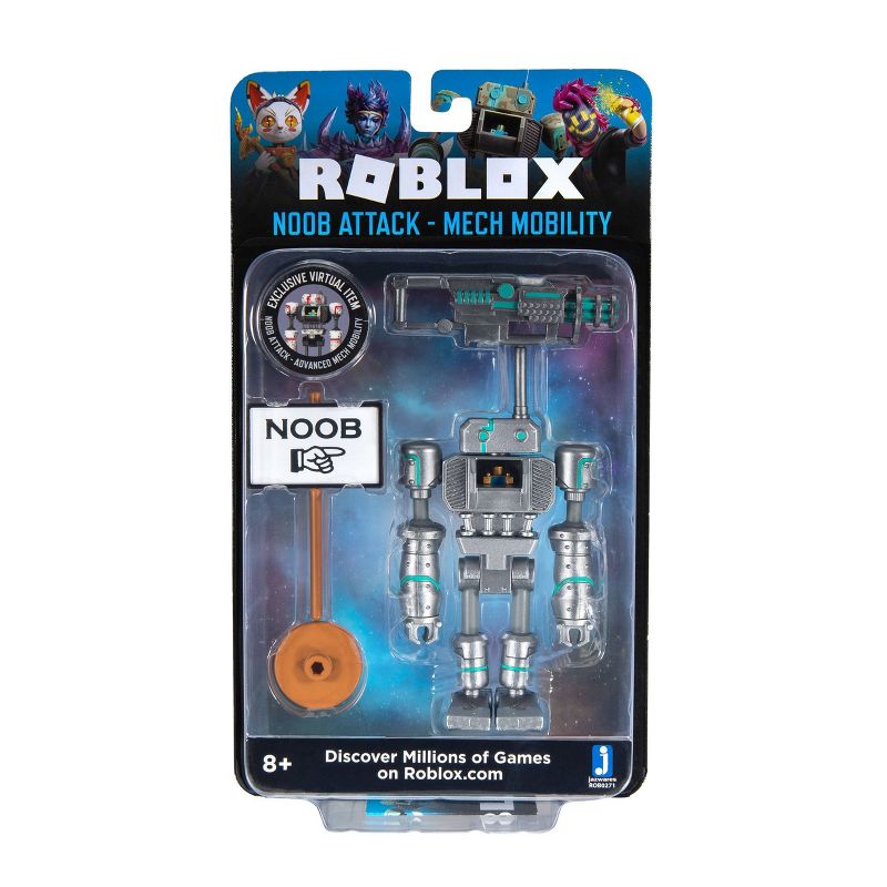 Roblox Imagination Collection - Noob Attack - Mech Mobility Figure Pack (Includes Exclusive Virtual Item)