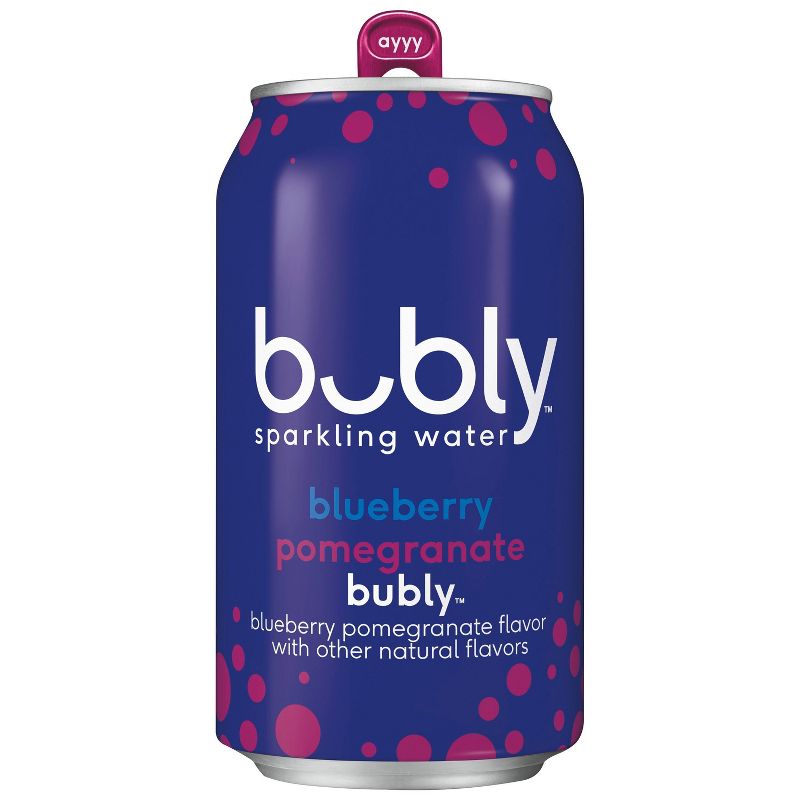 bubly Blueberry Pomegranate Sparkling Water - 8pk/12 fl oz Cans