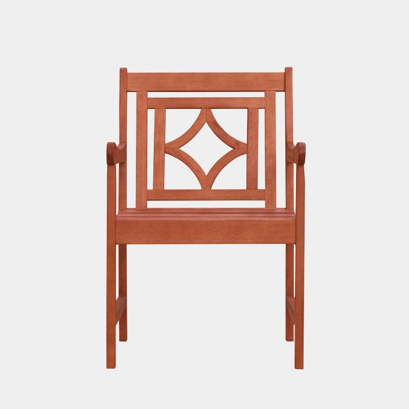 Malibu 4pc Wood Outdoor Patio Dining Set - Tan - Vifah