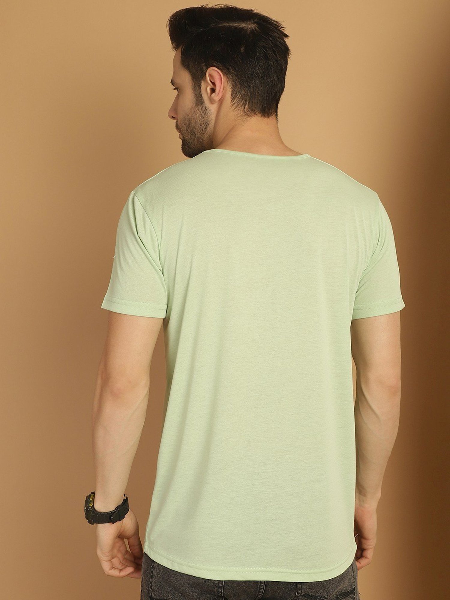 Vimal Jonney Green & Navy Regular Fit T-Shirt