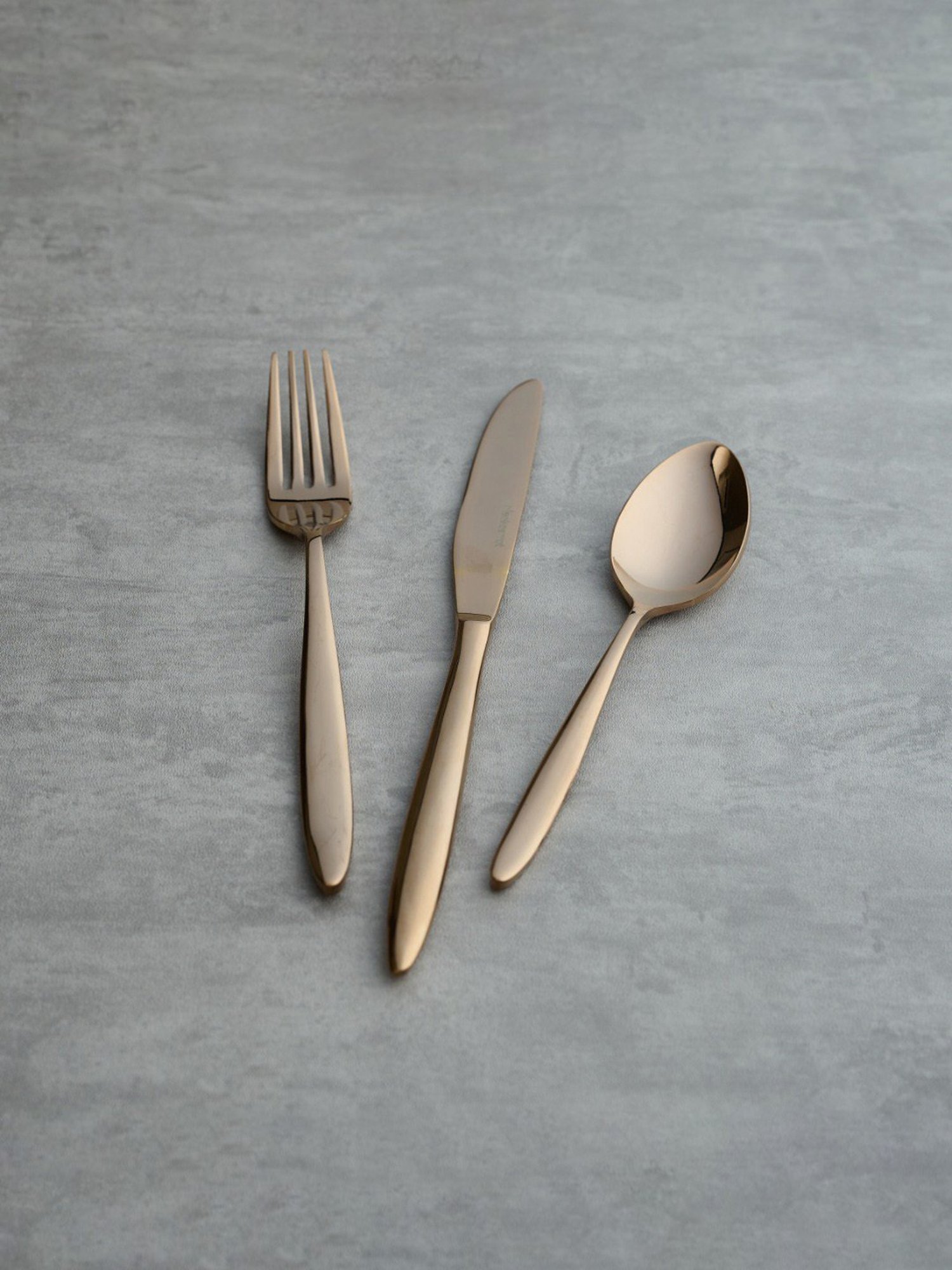 BlackCarrot Rose Gold Stainless Steel Cutlery Set of 3
