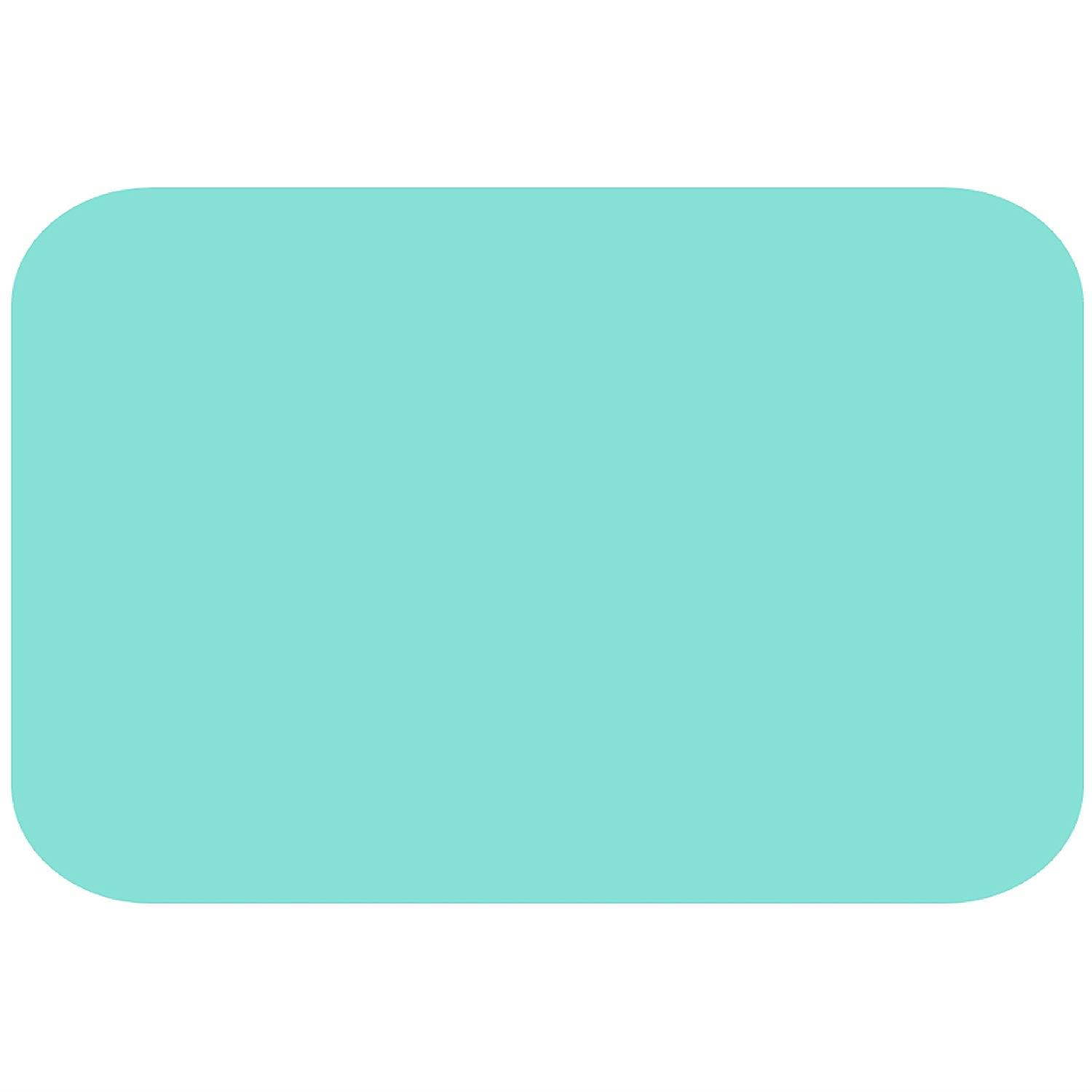 Colonial Cards: 100 Color Cardstock 4" x 6" Index Cards, Aqua, Unruled with Rounded Corners