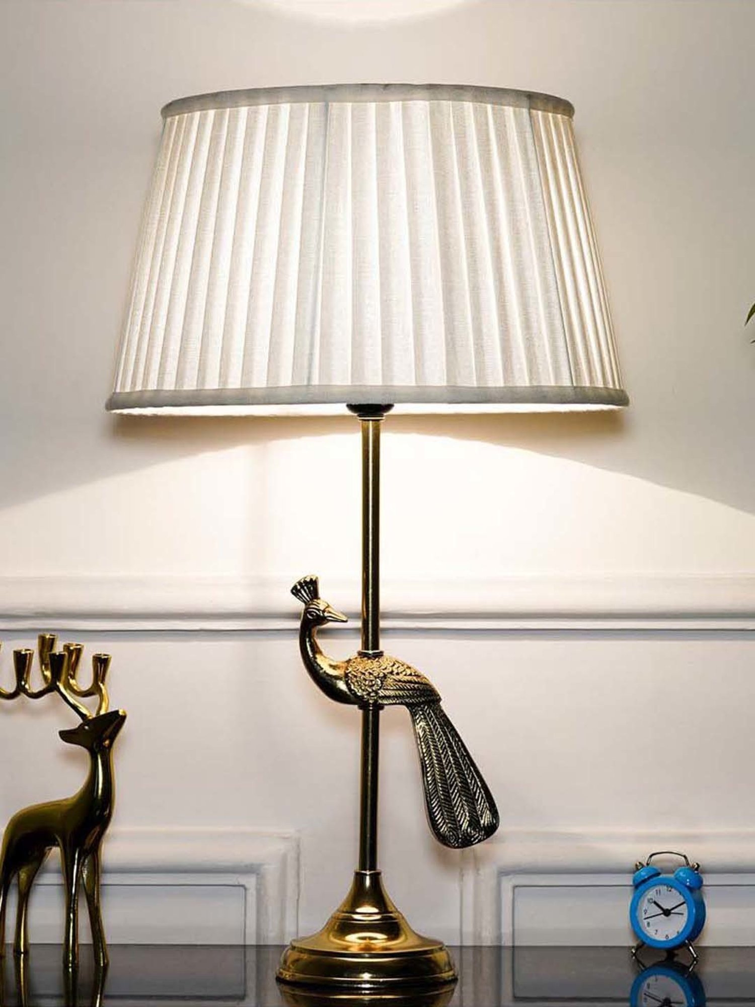 Kapoor E Illuminations Green Study Table Lamp - Set of 1