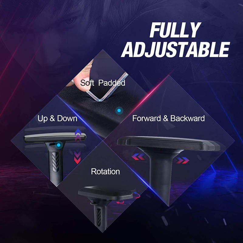 GTRACING Big and Tall Gaming Chair Memory Foam Computer Chair-Adjustable Tilt, Upgrade Mechanism,4D Armrests, Ergonomic High-Back Leather Carbon Fiber Racing Executive Office Chair, Metal Base (Black)