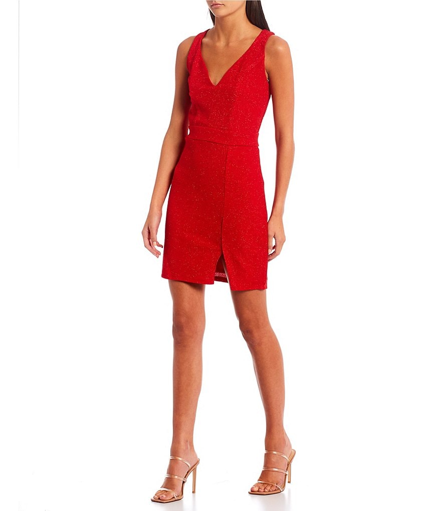 Jump Sleeveless Cowlneck Sheath Satin Dress