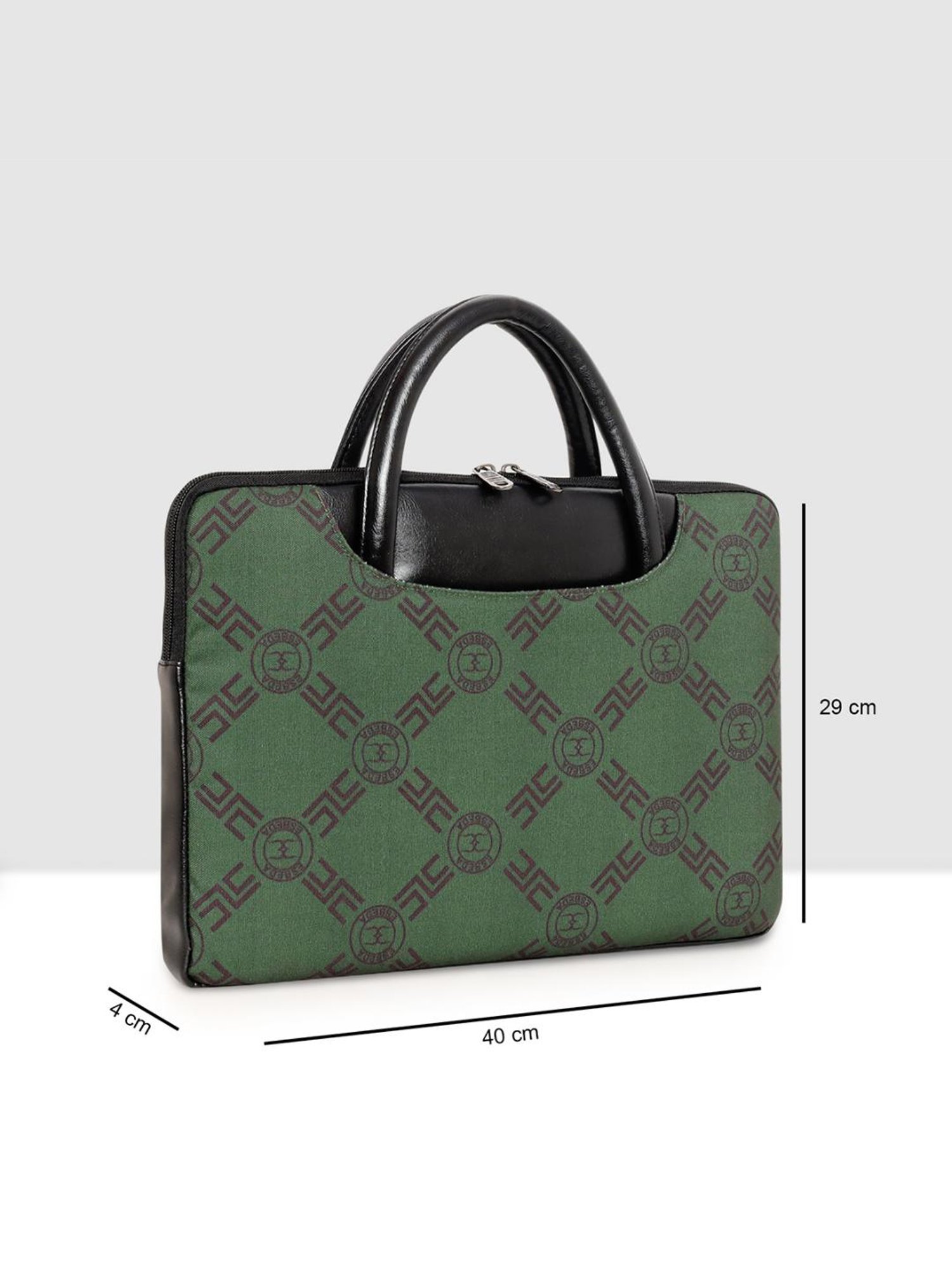 Esbeda Green Printed Medium Laptop Bag - 15 inches