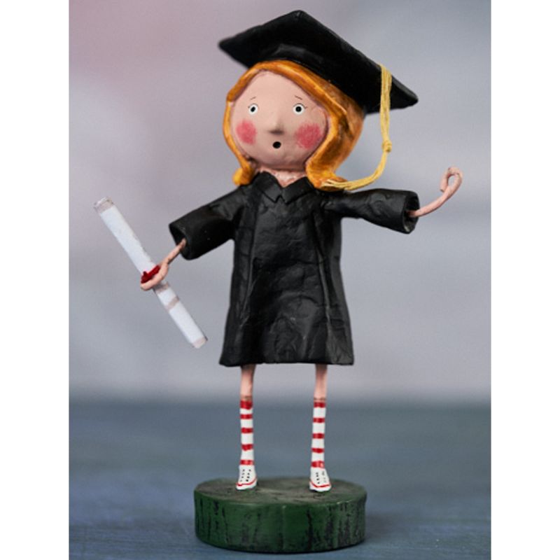 Lori Mitchell 6.0" Lady Graduate Figurine Graduation Diploma Cap  -  Decorative Figurines