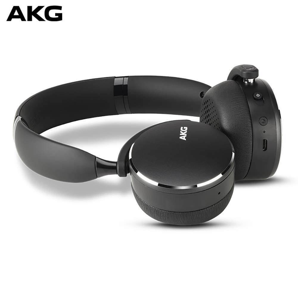 AKG Y500 On-Ear Foldable Wireless Bluetooth Headphones - Black (US Version) (Renewed)