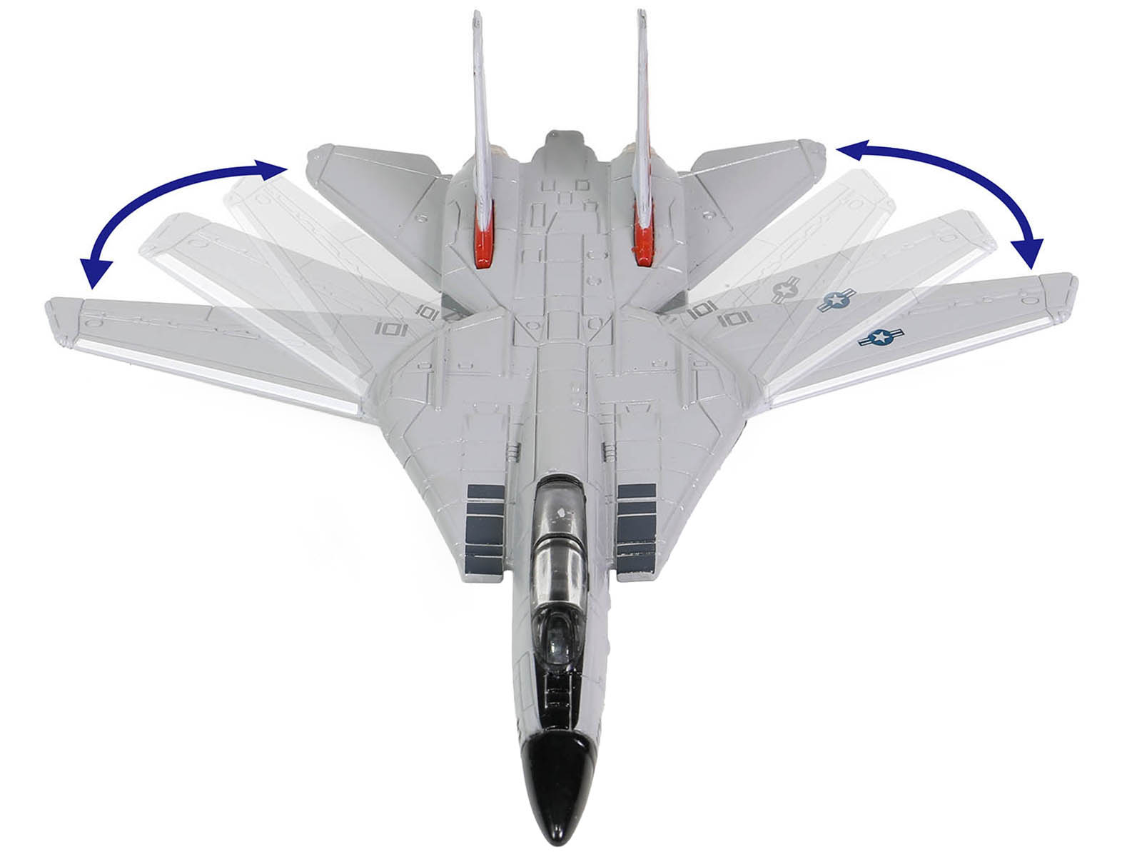 Grumman F-14B Tomcat Fighter Aircraft "VF-103 Jolly Rogers USS George Washington" (2000) United States Navy "Air Power Series" 1/72 Diecast Model by Hobby Master