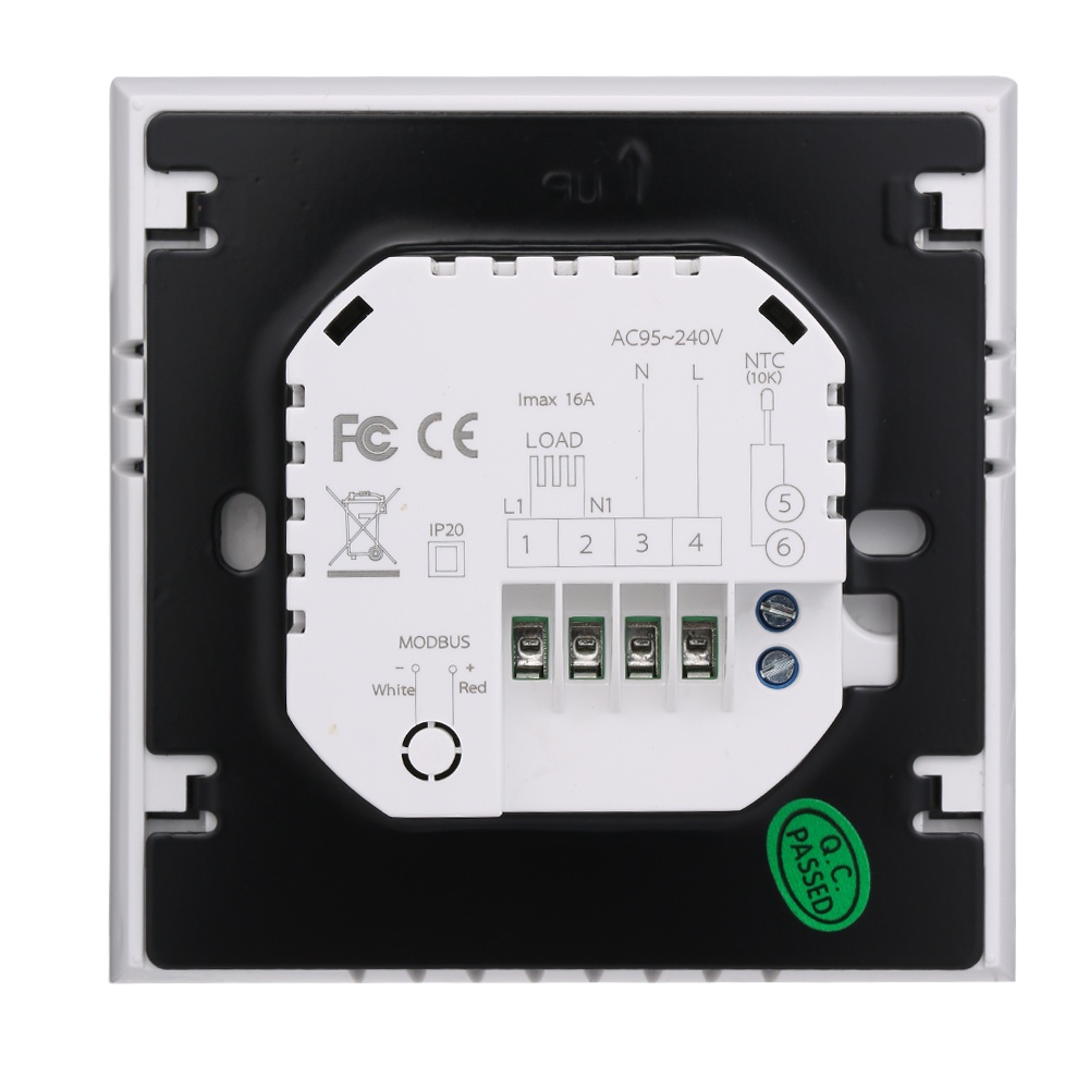 5A Water Heating Thermostat with Touchscreen LCD Display Weekly Programmable Energy Saving Temperature Controller