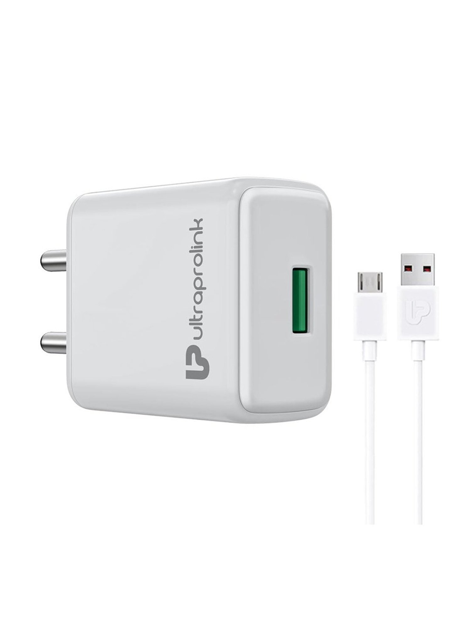 ULTRAPROLINK UM1166M USB Fast Wall Charger with 1 m Micro USB Cable (White)