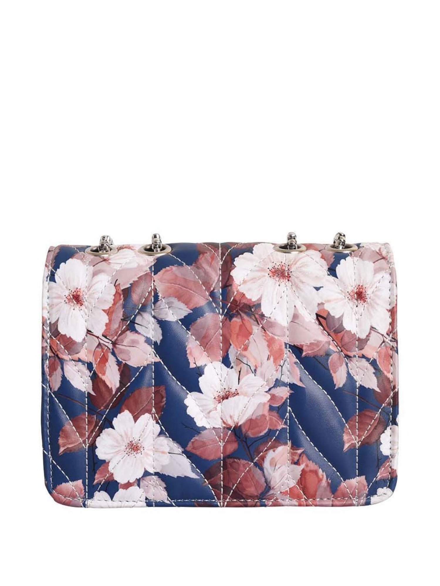 Lino Perros Blue Printed Medium Sling Handbag