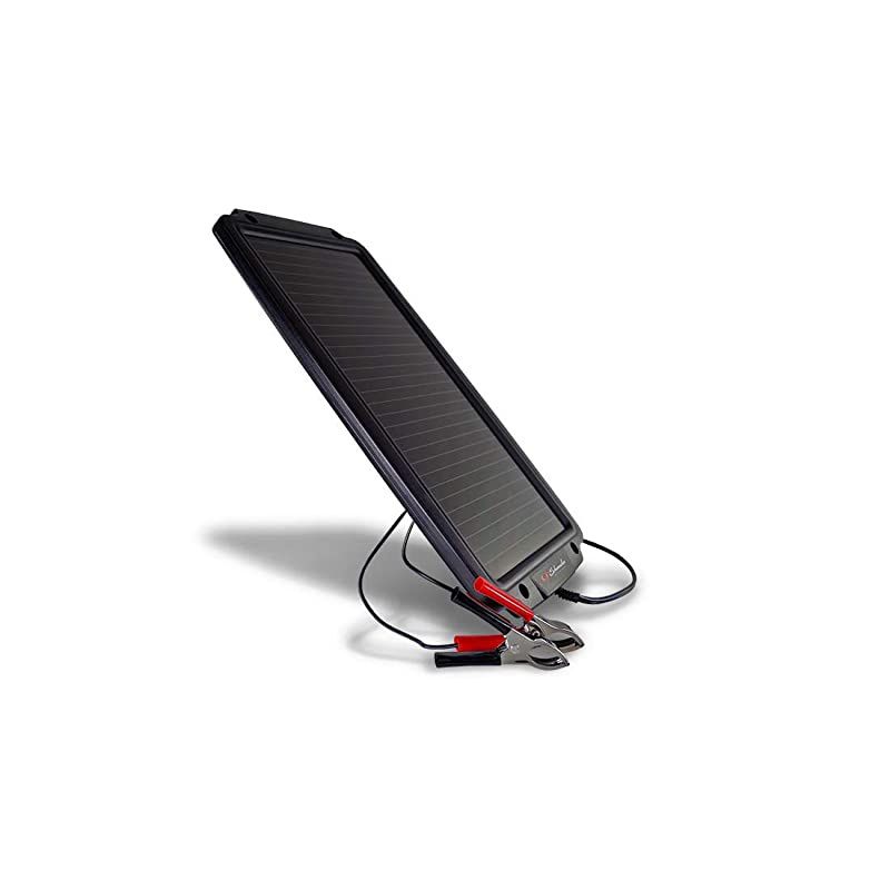 Solar Battery Charger and Maintainer - 2.4 Watt, 12V - For Cars, Boats, Motorcycles, Snowmobiles, Trucks