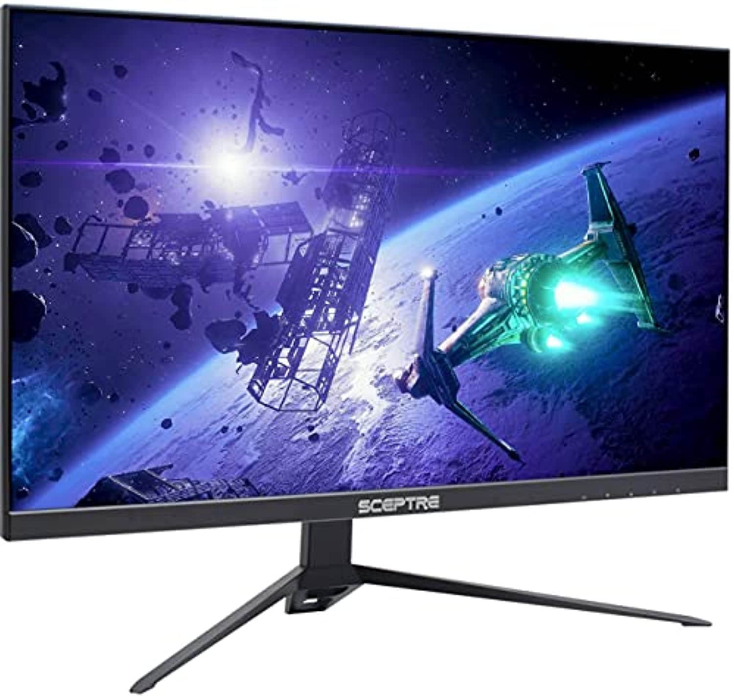 Sceptre IPS 27" QHD 2560 x 1440p LED Monitor DisplayPort HDMI up to 165Hz AMD FreeSync Premium 99% sRGB Build-in Speakers, Machine Black 2021 (E275B-QPT168) (E275B-QPT168)