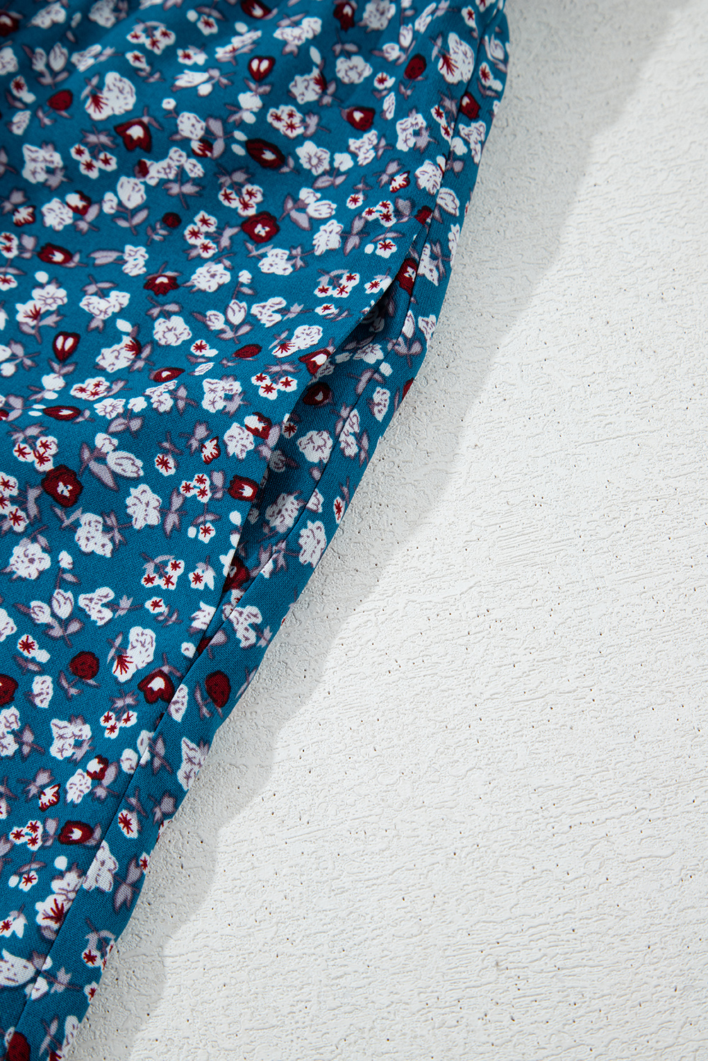 Gray Textured Wide Leg Overall with Pockets