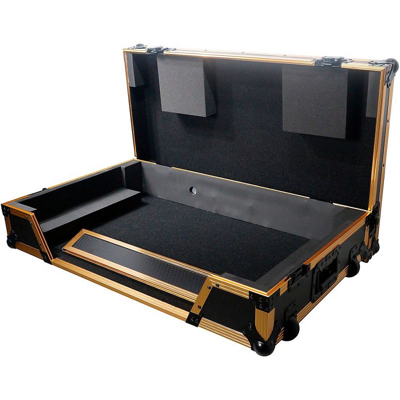 ProX ProX Case fits DDJ-1000, DDJ-SX, FLX6 and MC7000 with Gold Aluminum Frame