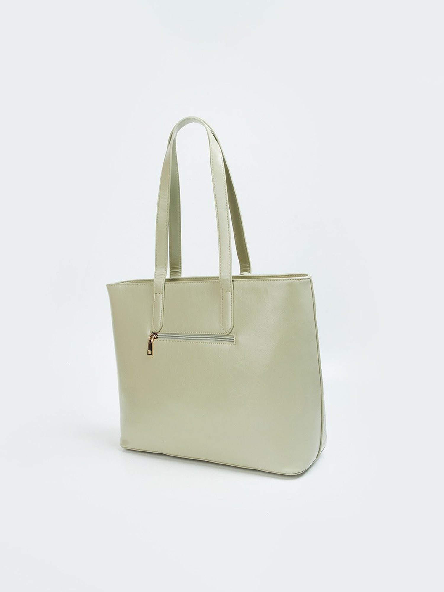 Code by Lifestyle Green Textured Tote Bag