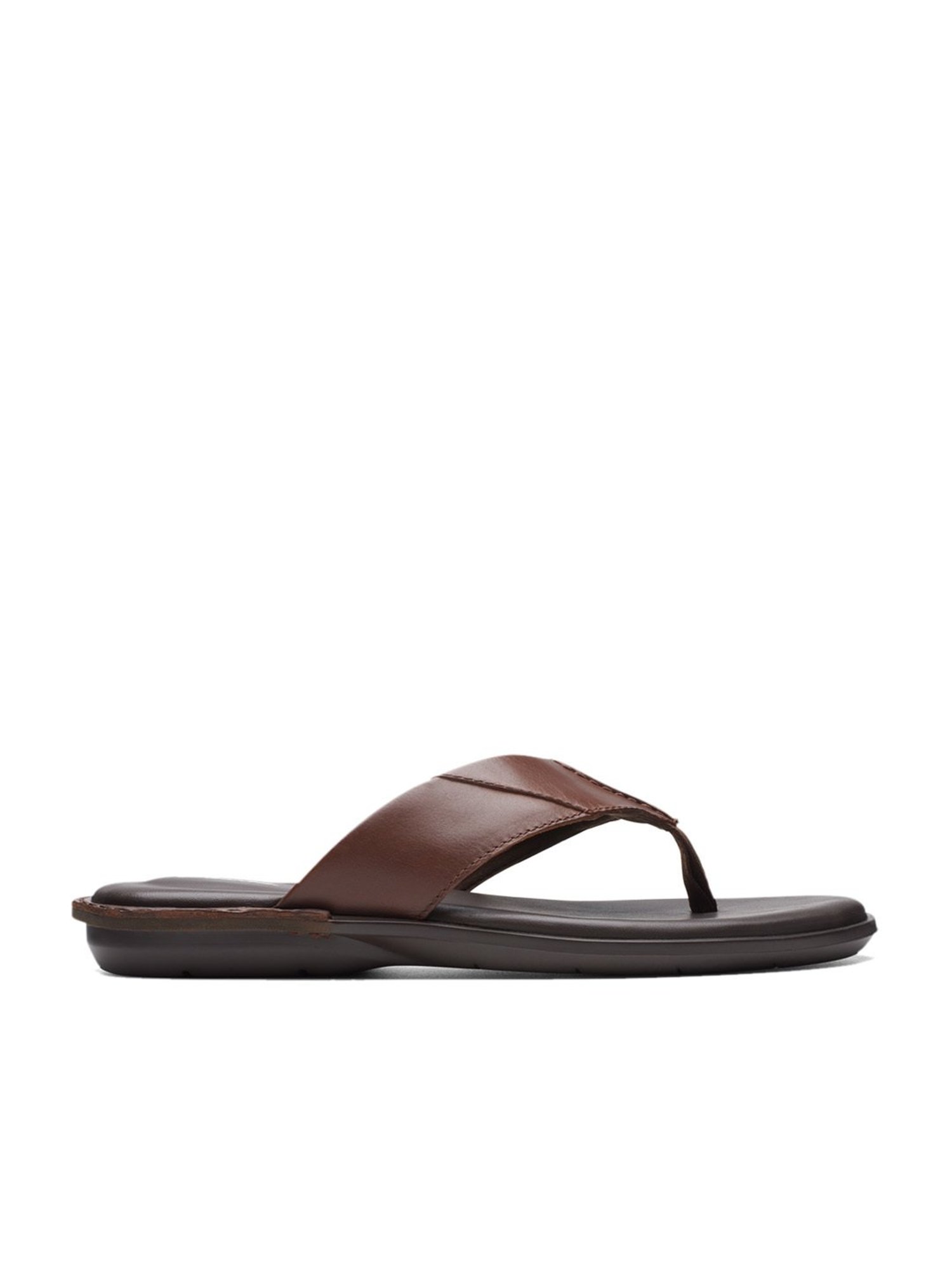 Clarks Men's Penryn Post Brown Thong Sandals