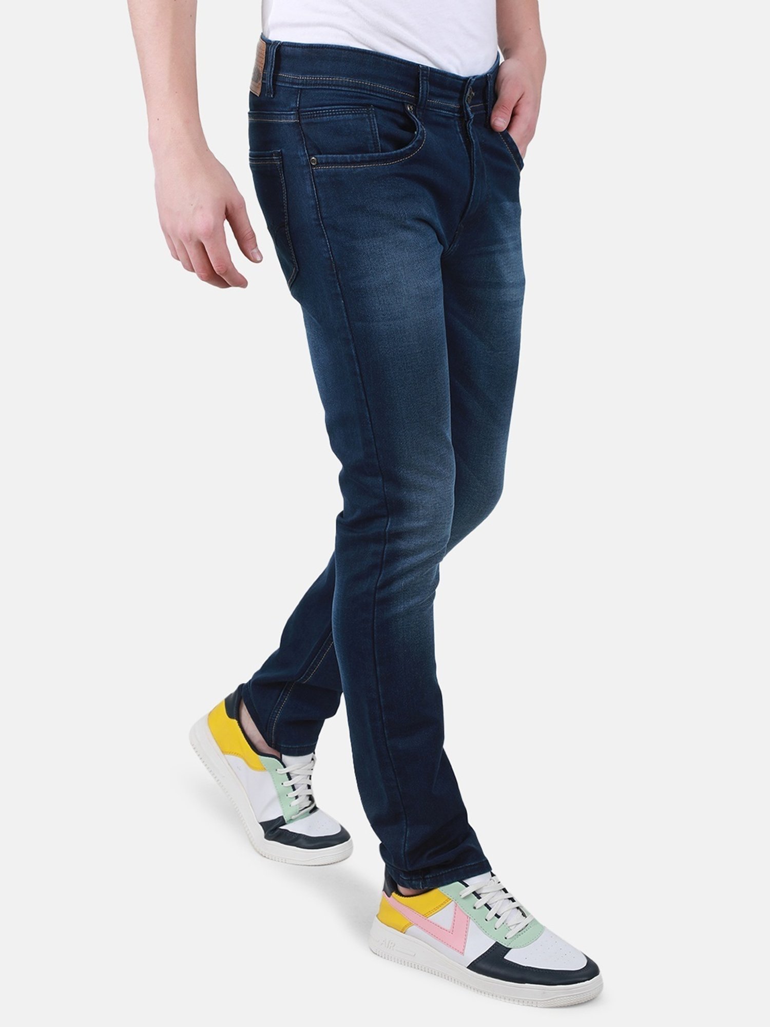 American Eagle Blue Cotton Regular Fit Jeans