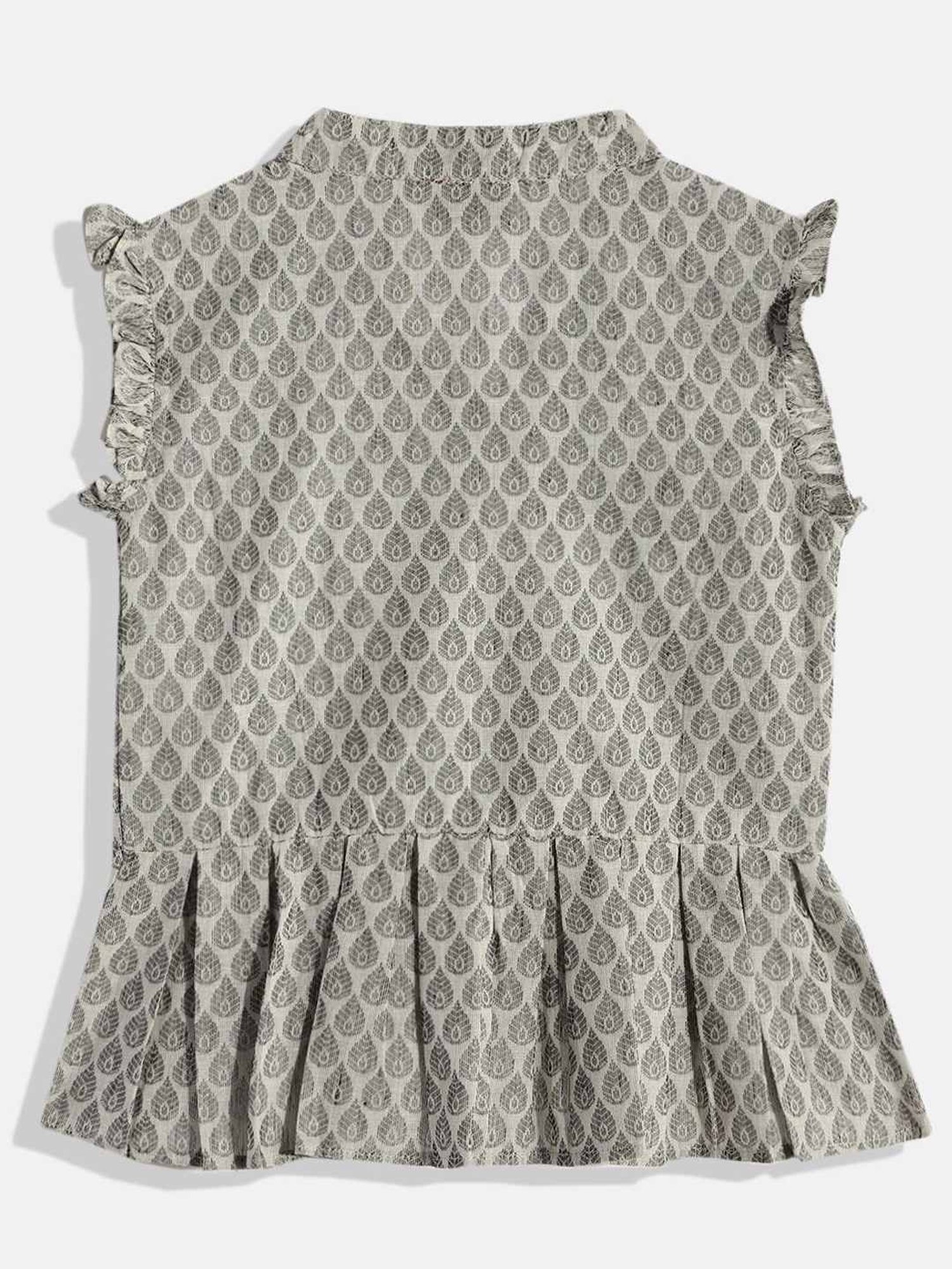 TWISHA Kids Grey & White Cotton Printed Top Set