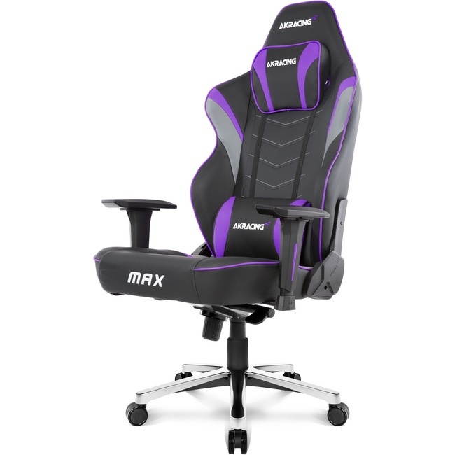 AKRacing Masters Series MAX PU Leather Gaming Chair, 4D Adjustable Armrests, 180 Degrees Recline - Indigo (AK-MAX-IN)