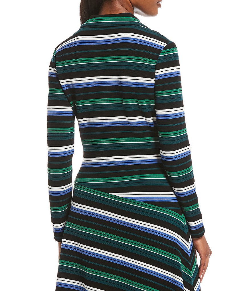 Maggy London Stripe Ottoman Knit Midi Dress