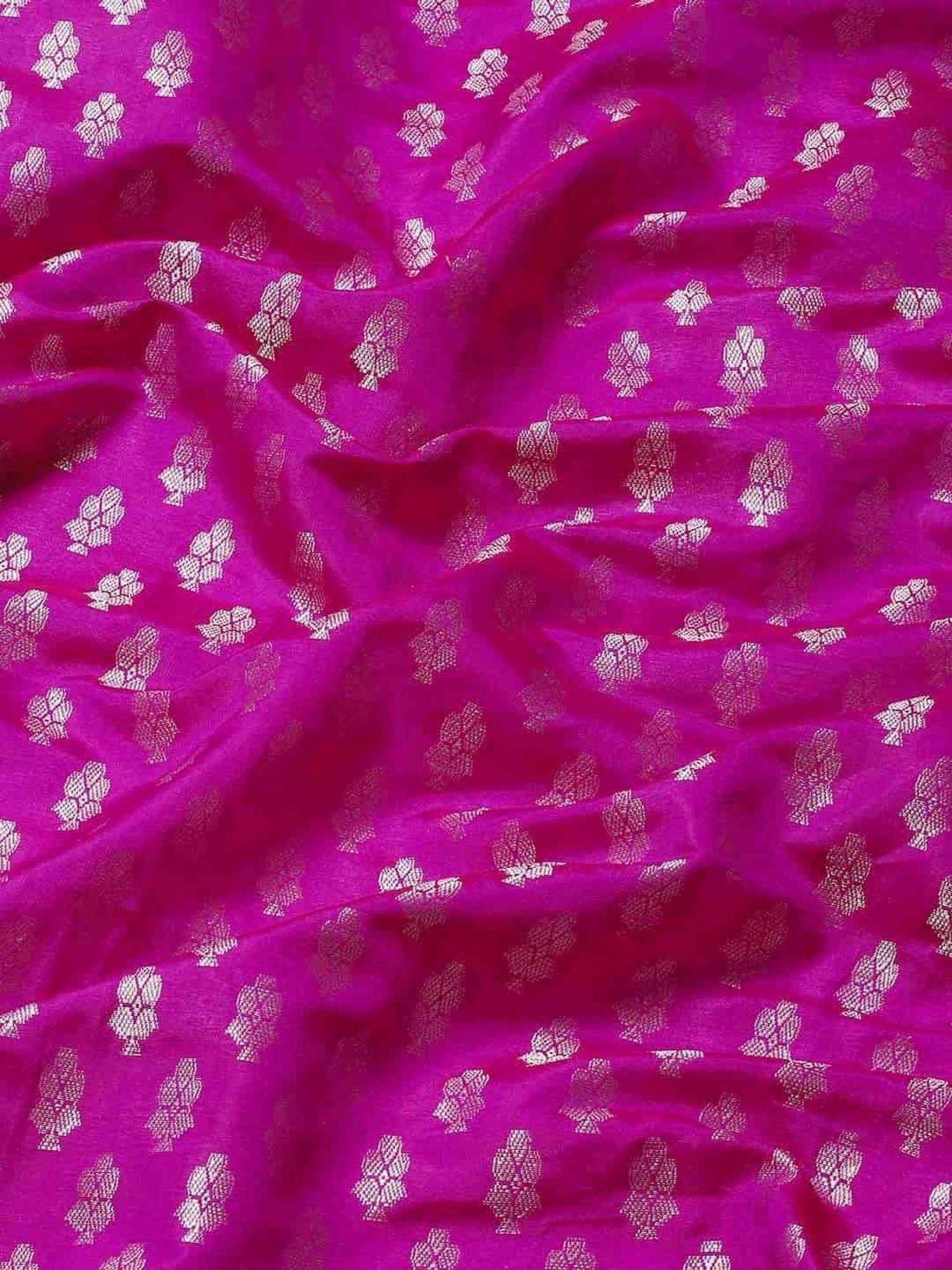 Silk Land Purple & Yellow Woven Saree With Unstitched Blouse