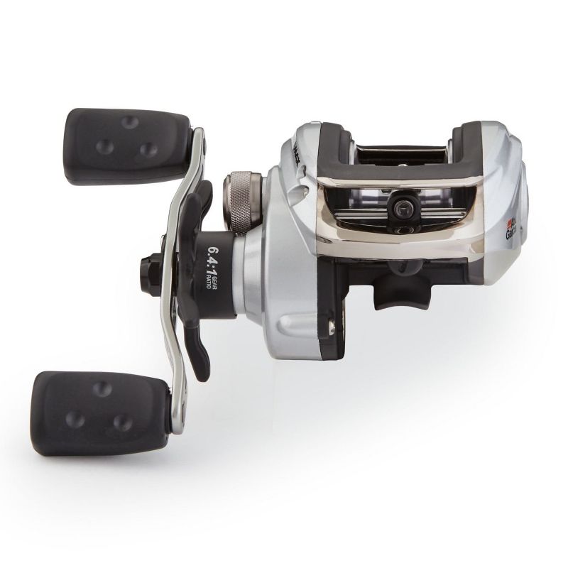 Abu Garcia SMAX3-L-C Silver Max Low Profile Left Handed Baitcast Fishing Reel, Silver