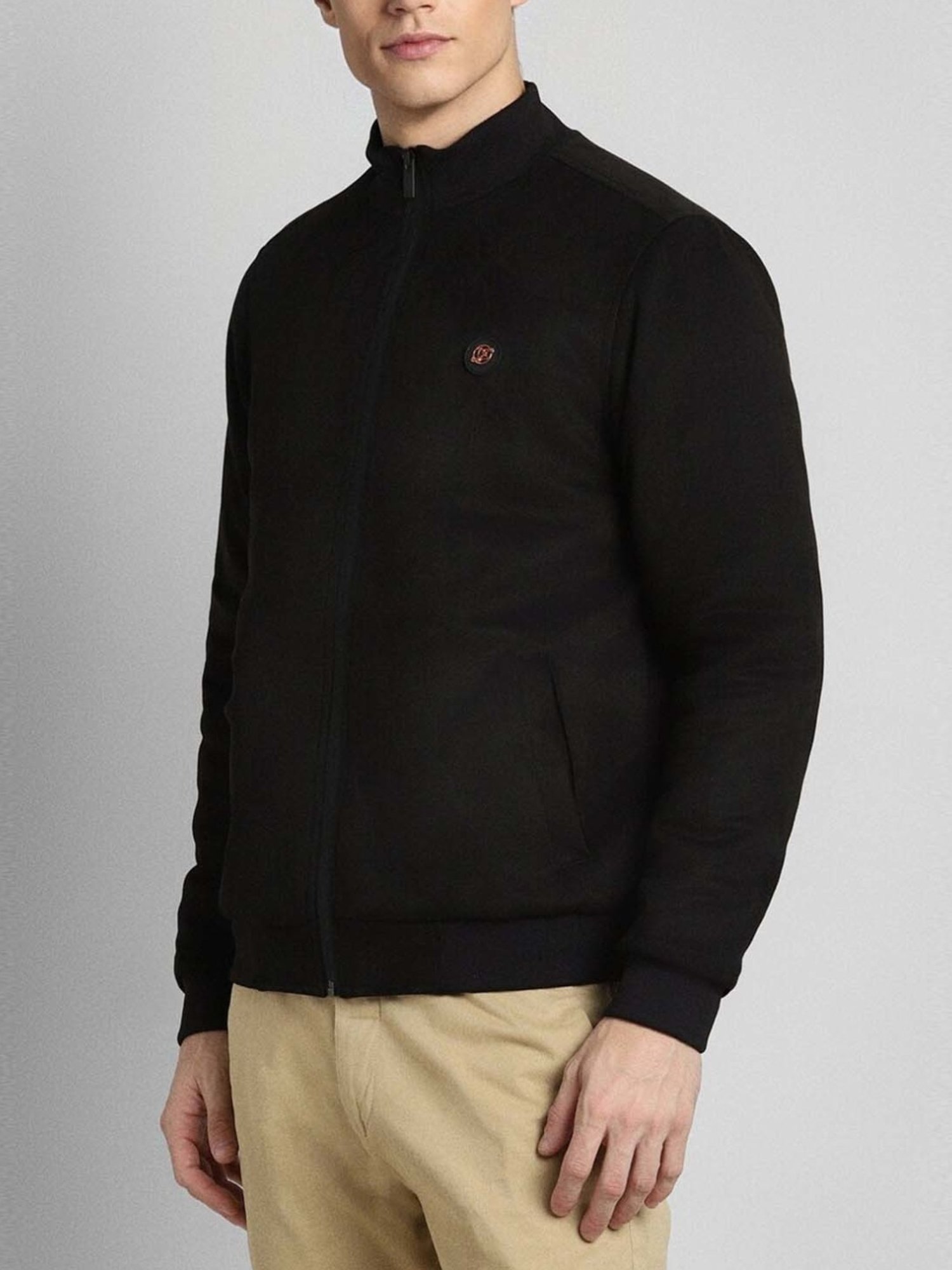Simon Carter London Black Regular Fit Bomber Jacket