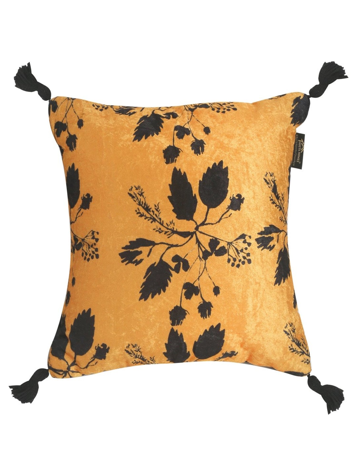 HOSTA HOMES Ultrasonic Abstract Brown 280 TC Polyvelvet Pillow Cover