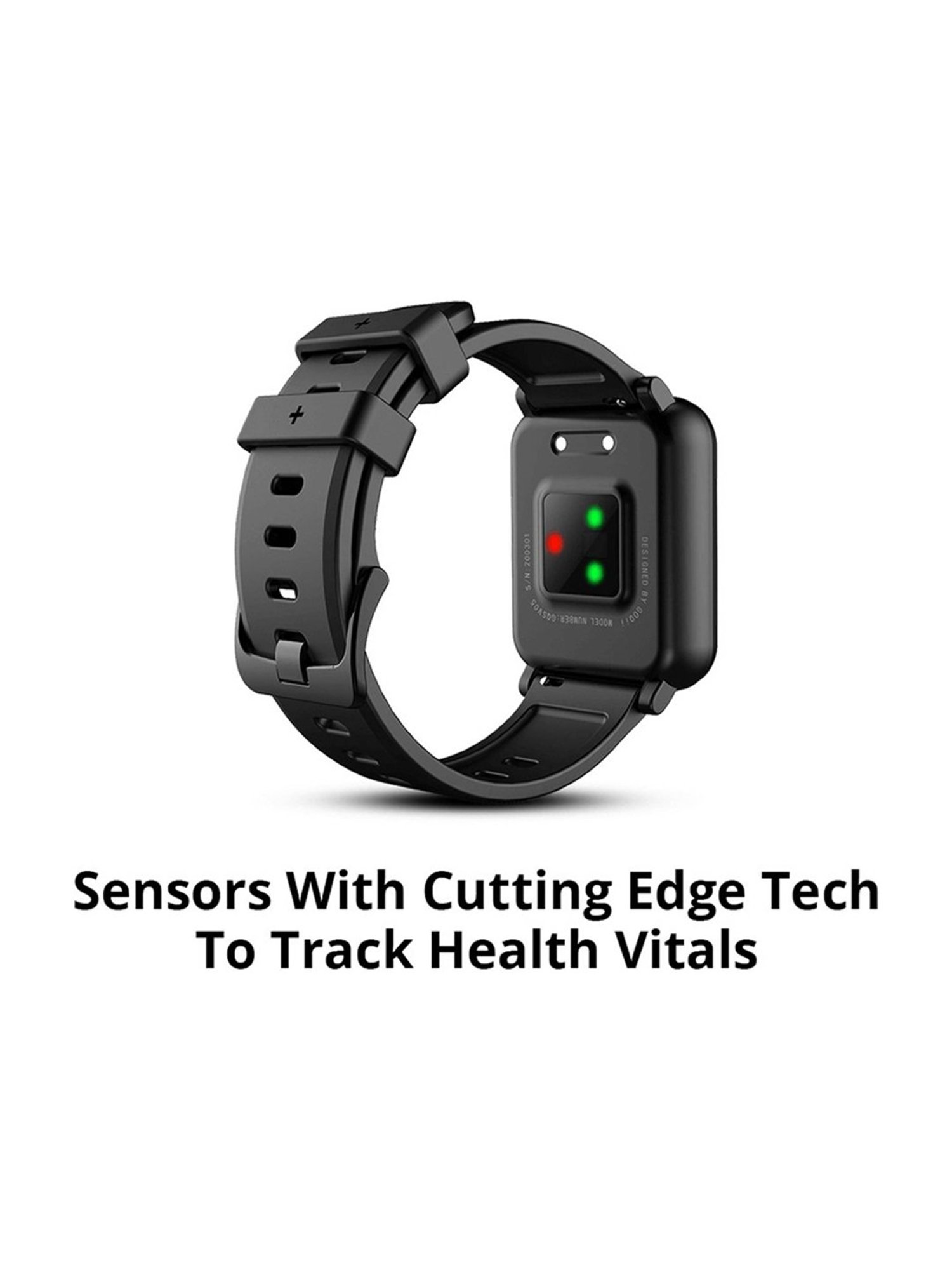 GOQii Smart Vital Junior for Kids Fitness with 3 Months Health Coaching Smartwatch (Red Strap)