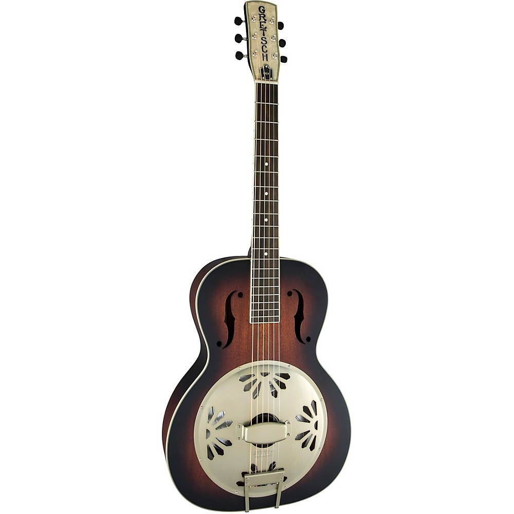 Gretsch Guitars G9240 Alligator Round-Neck, Mahogany Body Biscuit Cone Resonator Guitar 2-Color Sunburst