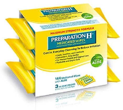 Preparation H Maximum Strength formula Medicated Wipes - 144 ct.