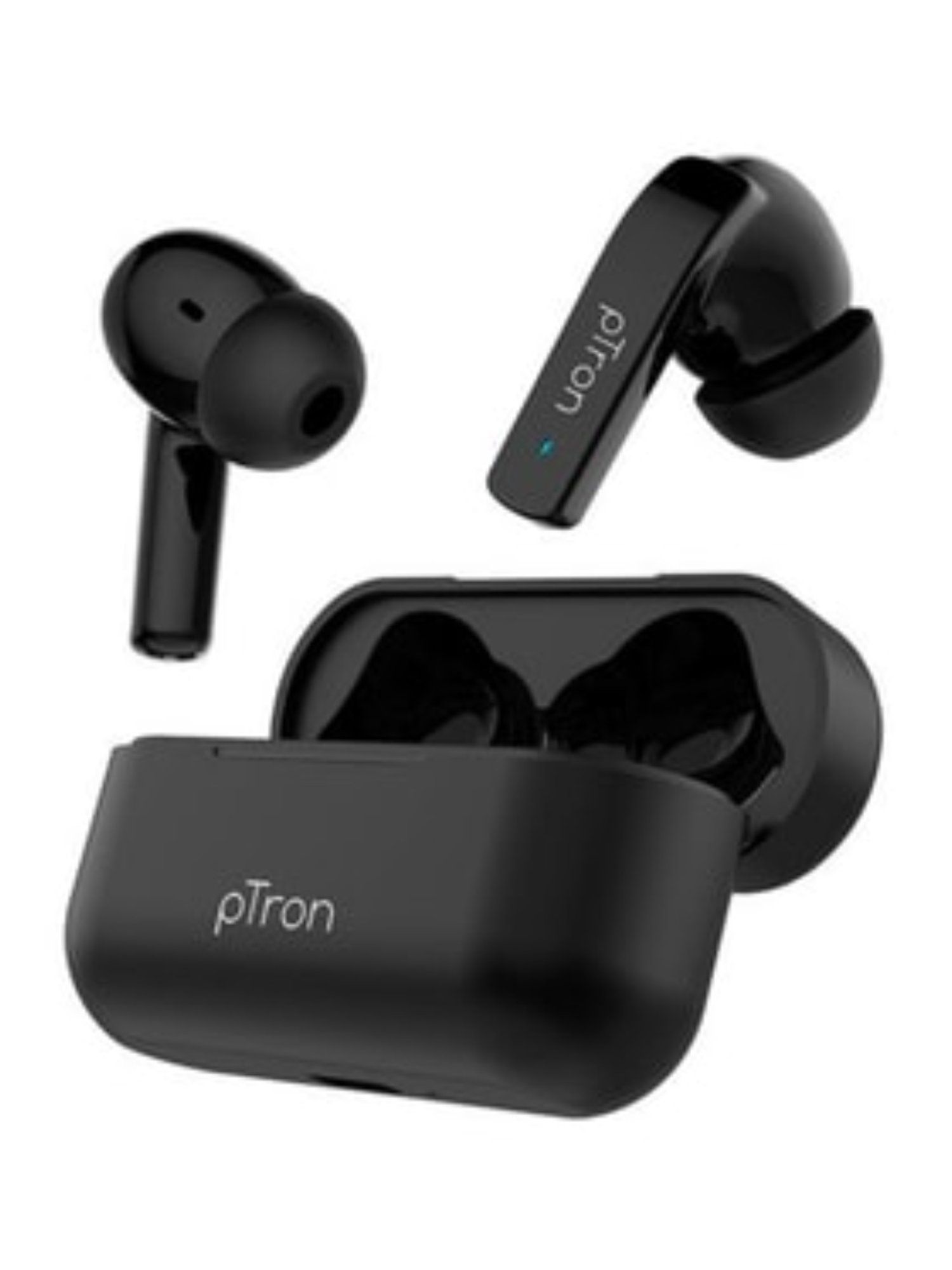 PTron Basspods 992 Active Noise Cancelling ANC Bluetooth 5.0 Wireless Earbuds (Black)