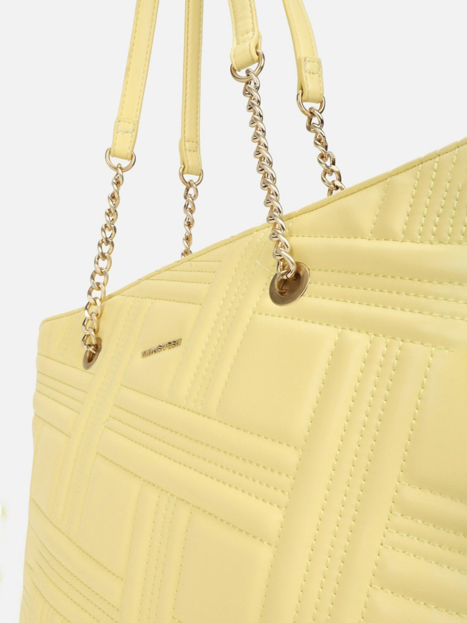 Van Heusen Yellow Quilted Tote Bag