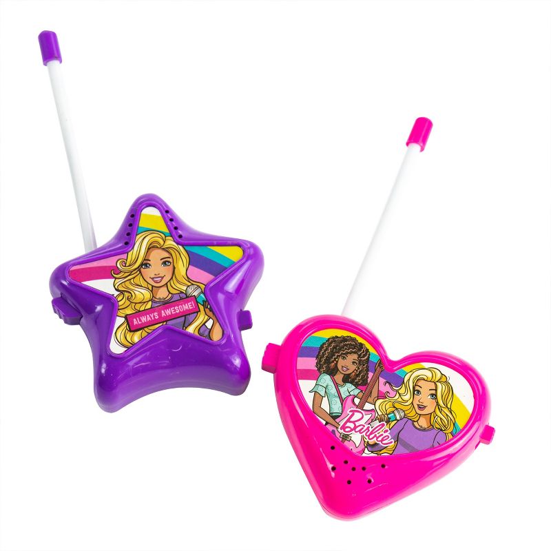 Barbie 2 Piece Walkie Talkie Set in Pink and Purple