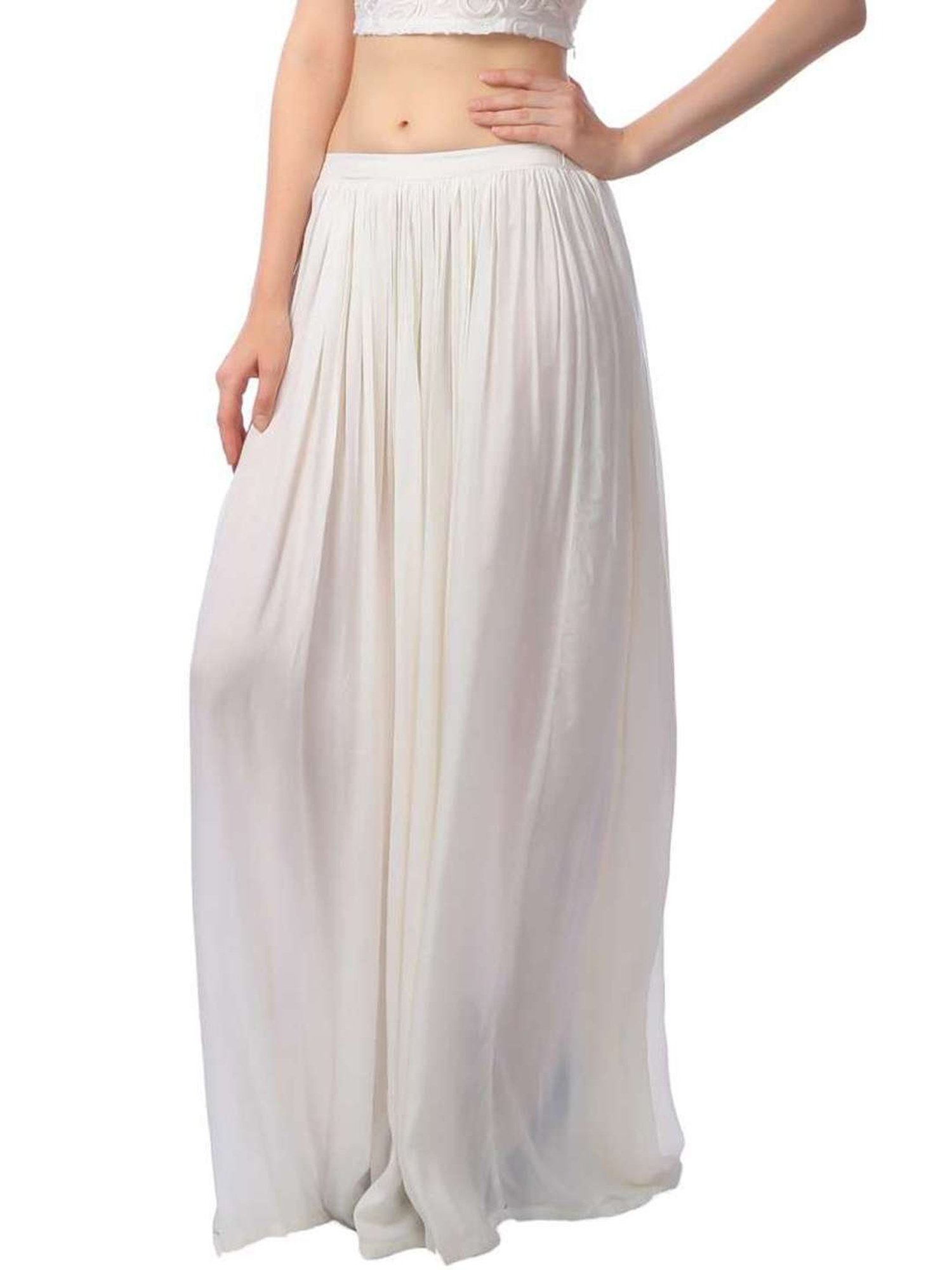 Cation White Maxi Skirt