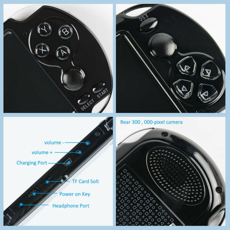 Handheld Game Console, Portable Video Game Console 5.0 Inch 32GB Built in 3000 Classic Retro Game Console with Camera , Support GBA / GBC / GB / SEGA / NES / SFC / NEOGEO X9