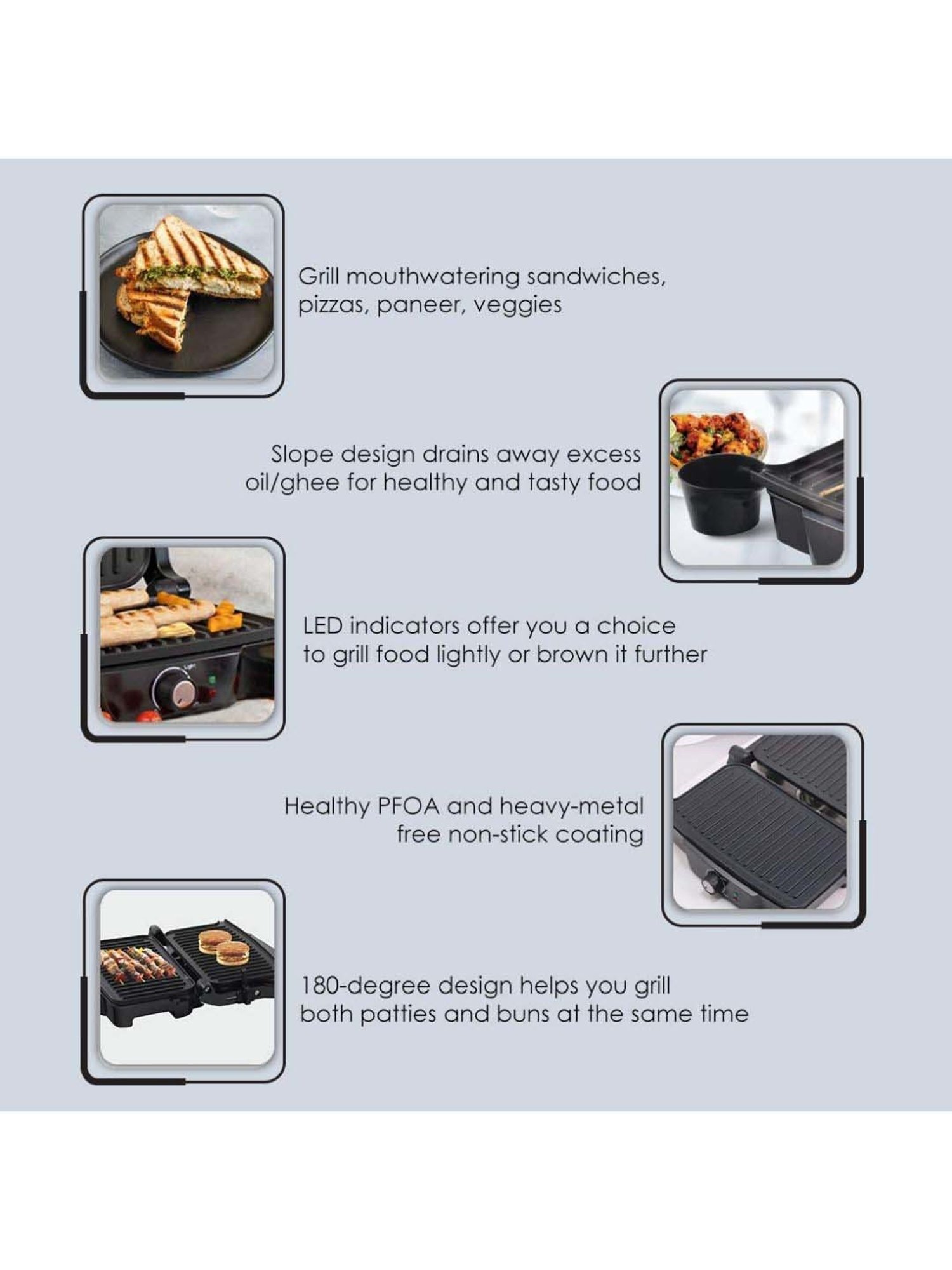 Wonderchef Sanjeev Kapoor Tandoor 3-in-1 Contact Grill & Sandwich Maker (1500W,Black & Silver)