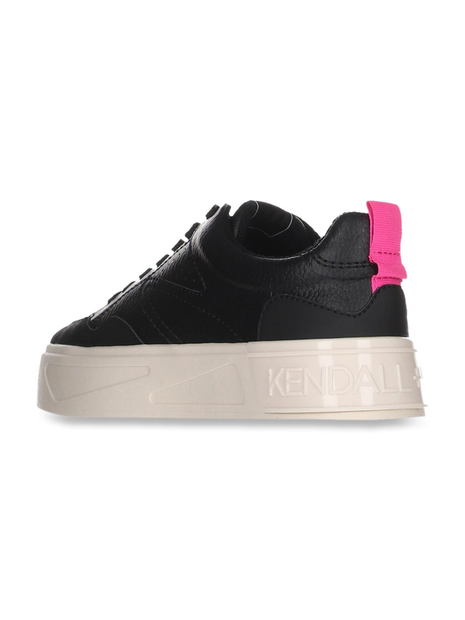 Kendall + Kylie Women's BARONESS Low Top Lace Up Black Sneakers