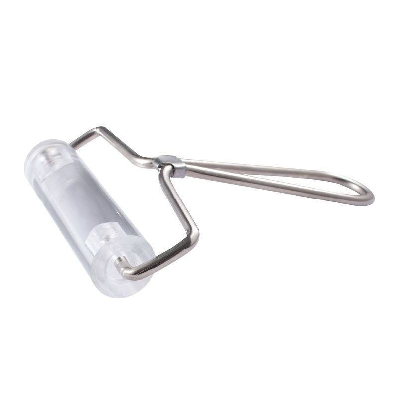 Acrylic Roller for Polymer Clay - 4" Clear Rolling Pin with Handle, Ceramics Clay Pottery DIY Craft Tool for Modelling, Shaping and Sculpting