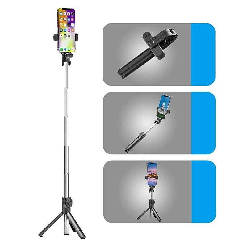 Selfie Stick Tripod Bluetooth Extendable Phone Tripod Stand Selfie Stick with Wireless Remote Shutter for iPhone 11 ProXs MAXXRXSX Galaxy Note 10Note 10 PlusS9 and More