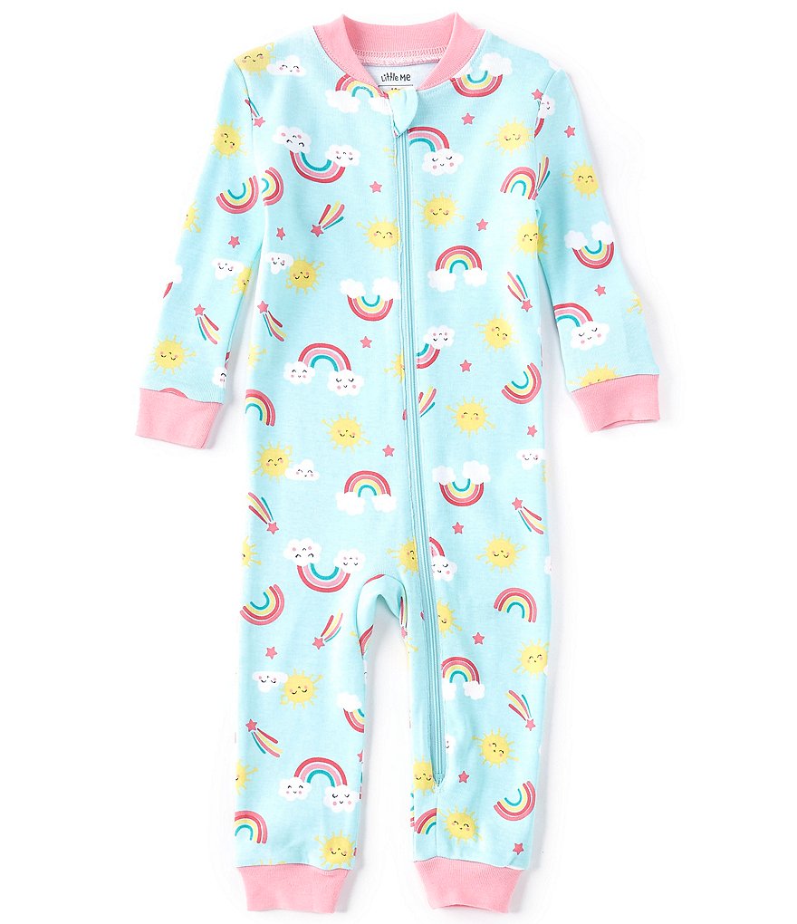 Little Me Baby Girls 12-24 Months Long-Sleeve Rainbow Full-Zip Coverall